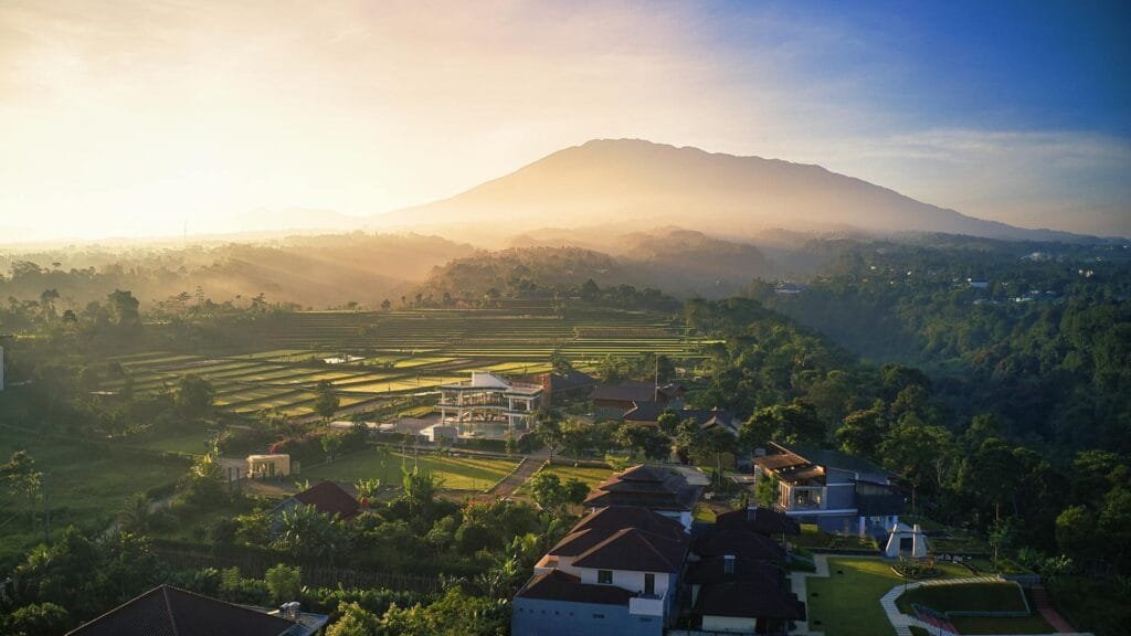 alt="Image of Mountain resort sunrise "