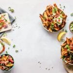 alt=”Image of Assorted salads bowls and dips”