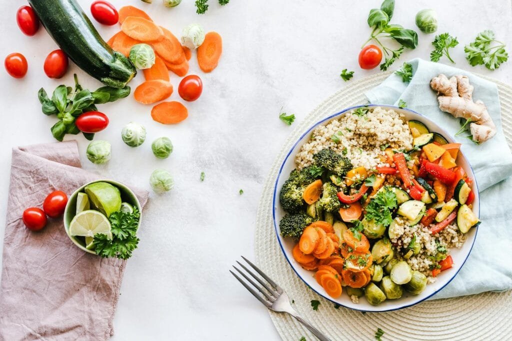 alt="Image of Plate of vegetable salad"
