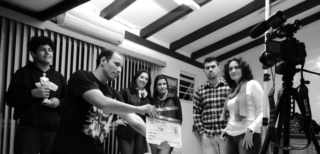 alt="Film directing group"