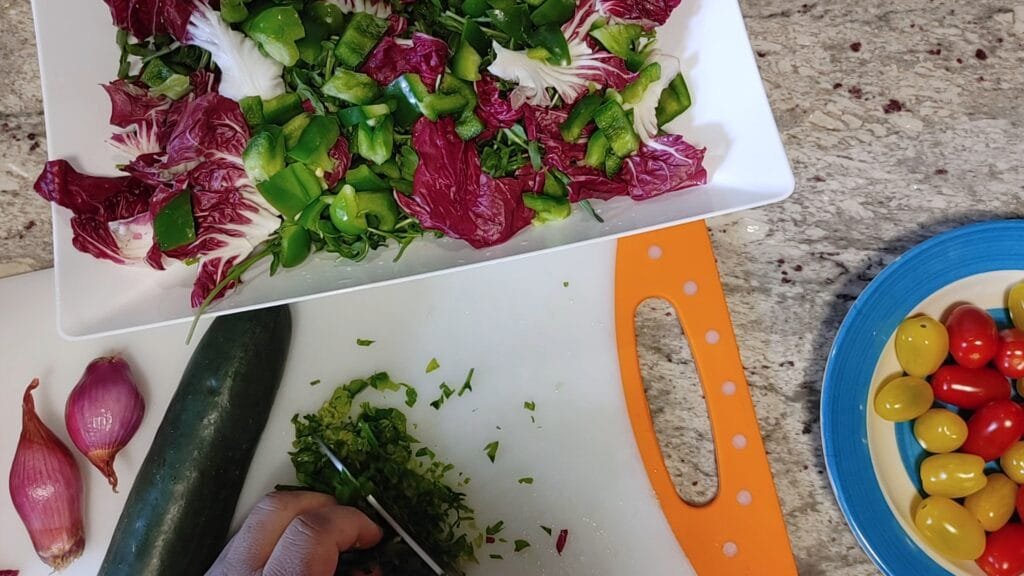 alt="Dicing Italian Parsley"