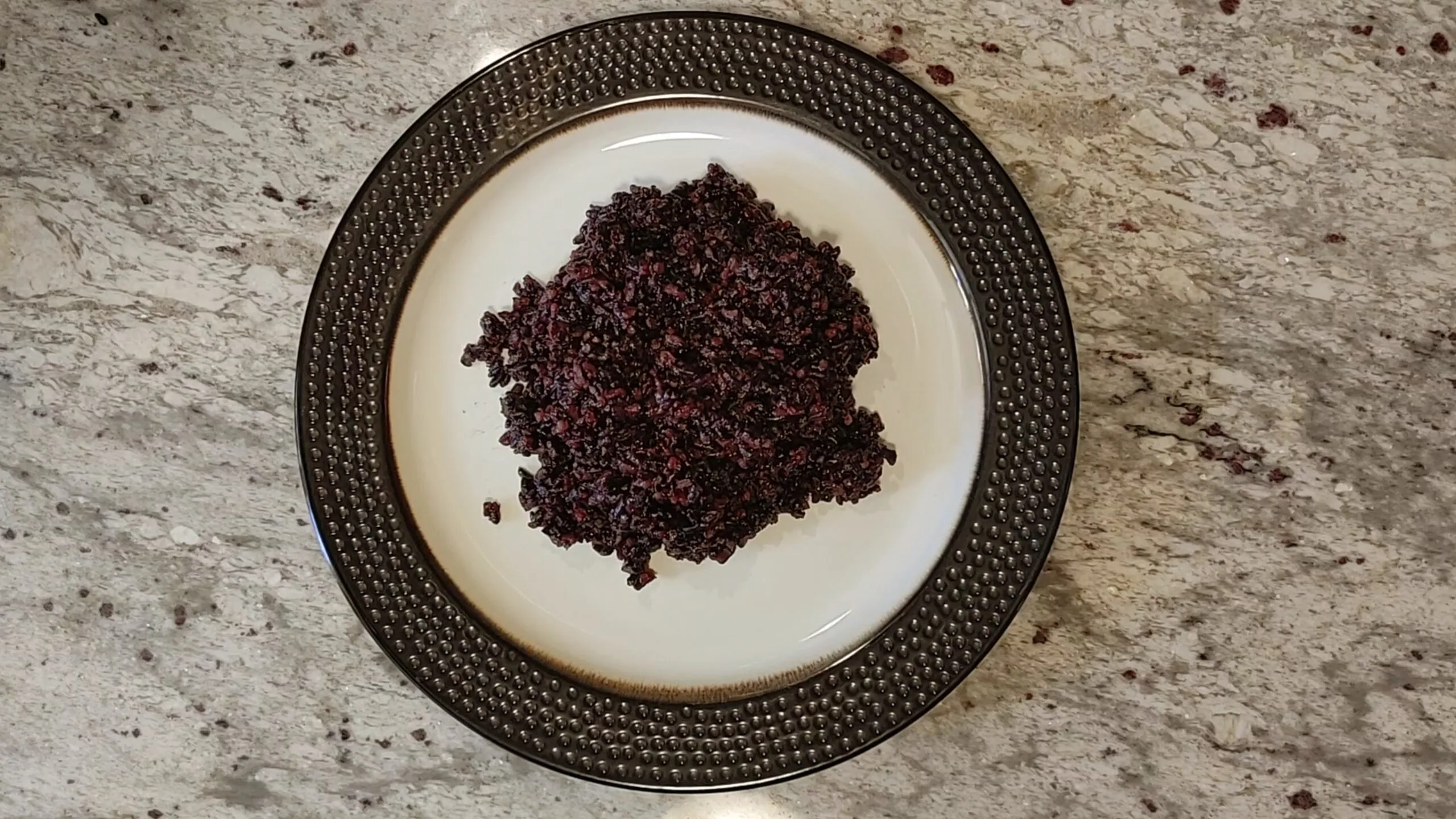 alt="Plating Black Rice"