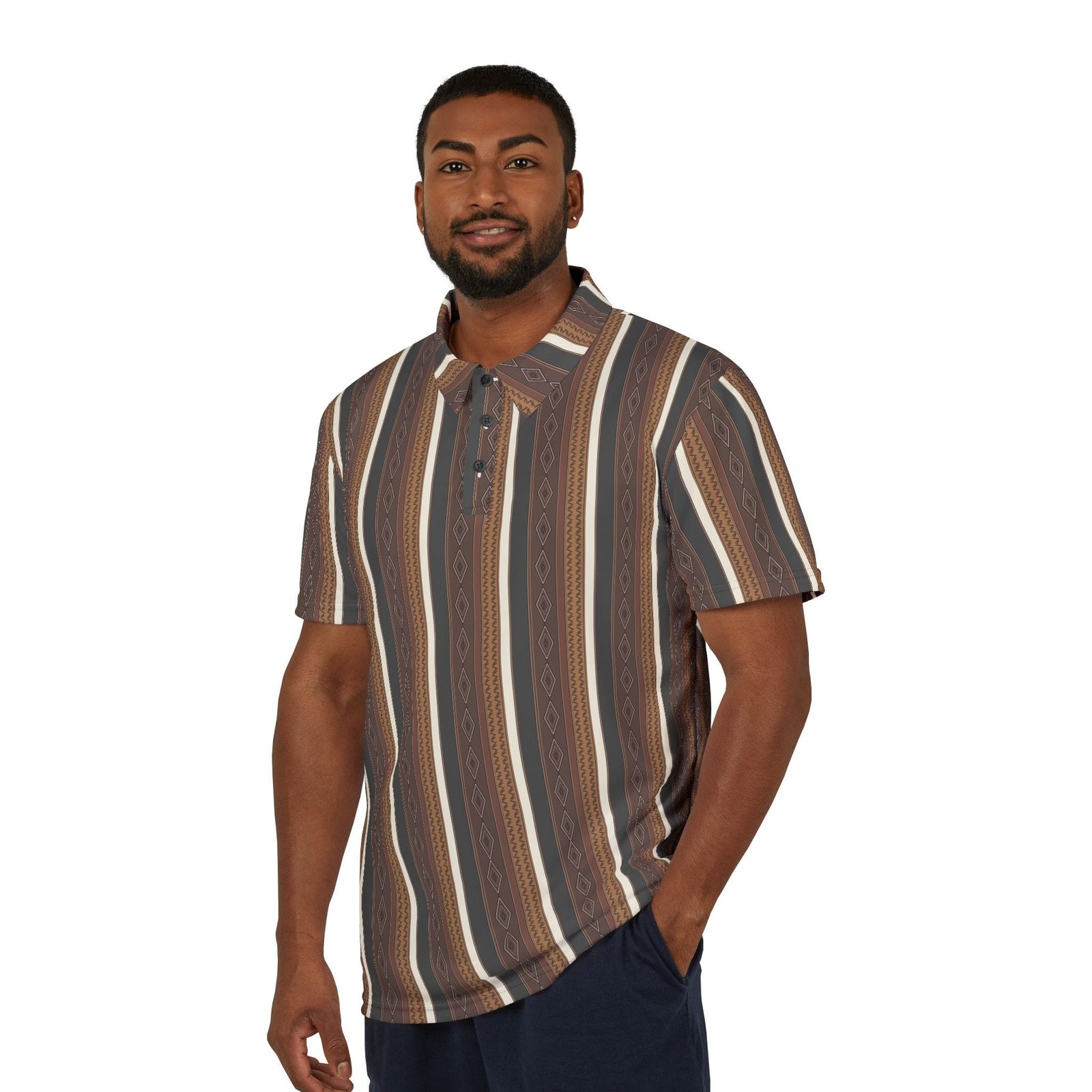 Modern Living Guide Origins: Dawn Karafuu Polo Shirt - Image 5