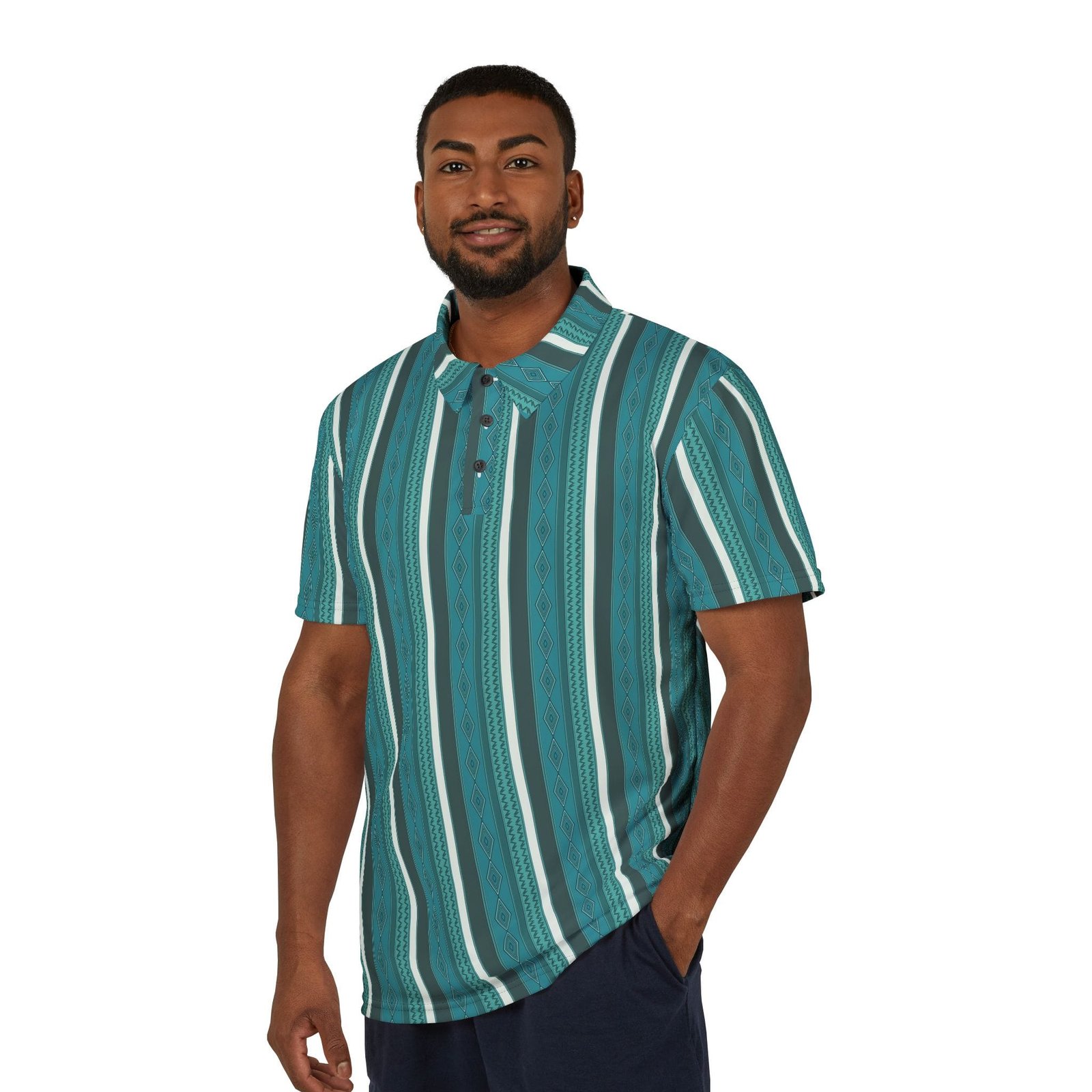 Modern Living Guide Origins: Dawn Juniper Polo Shirt - Image 5