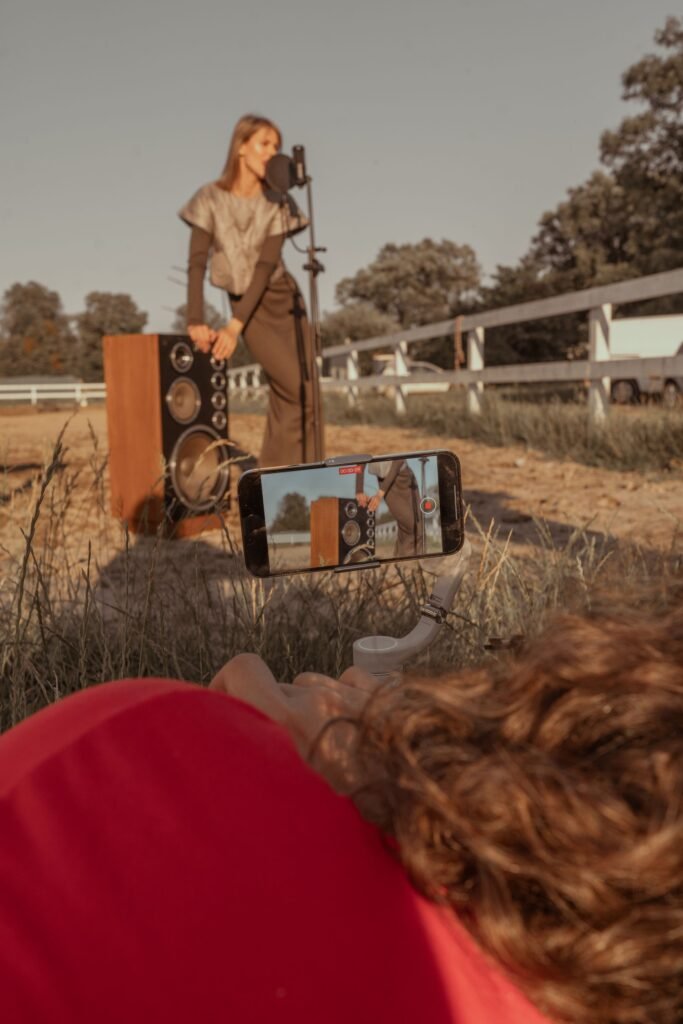 alt="Filming 2 Traditional Dancers"