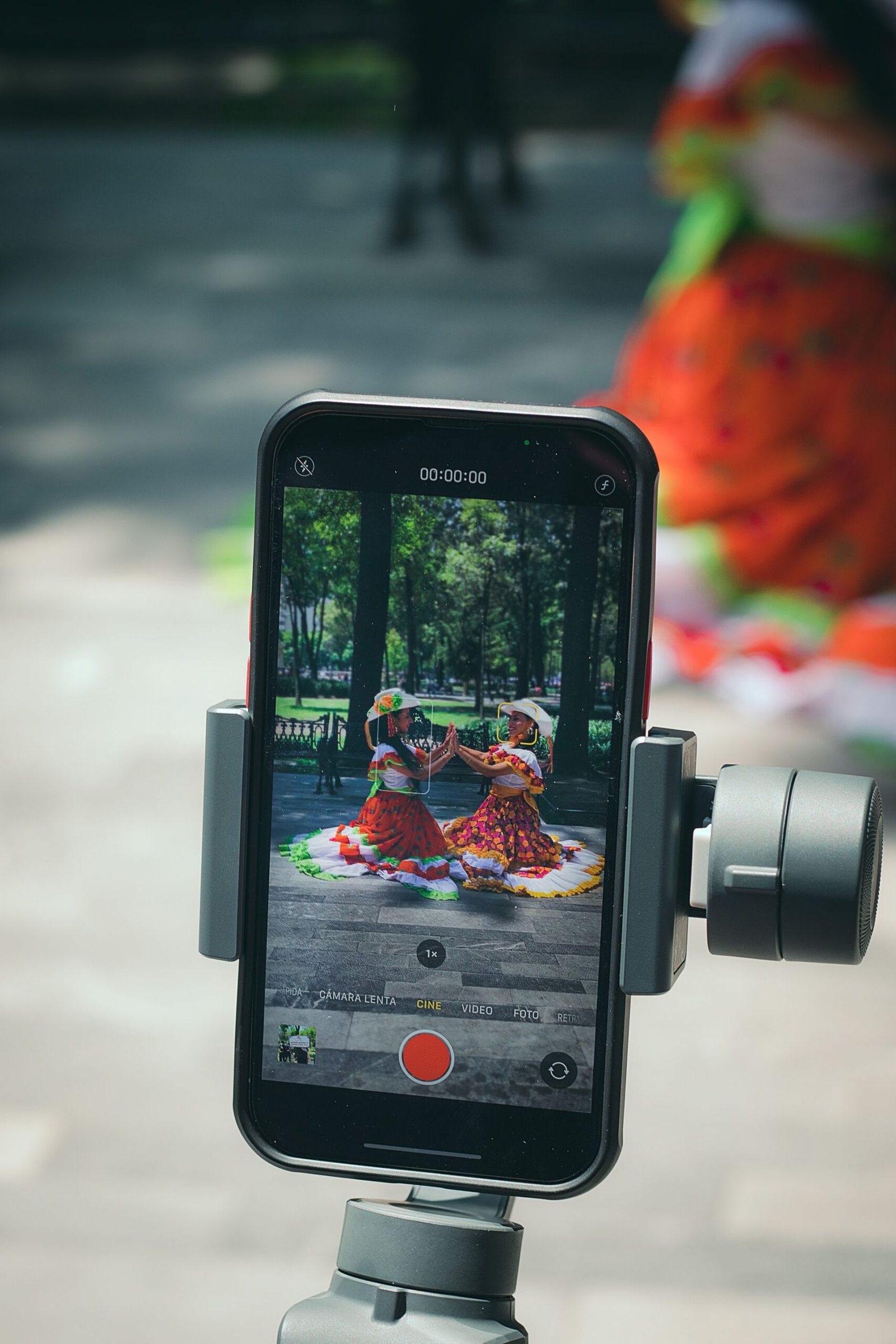 alt="Filming 2 Traditional Dancers"